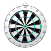 Blaugrün-schwarzes Dartboard Dartscheibe (vorne)
