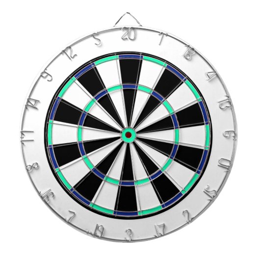 Blaugrün-schwarzes Dartboard Dartscheibe (vorne)