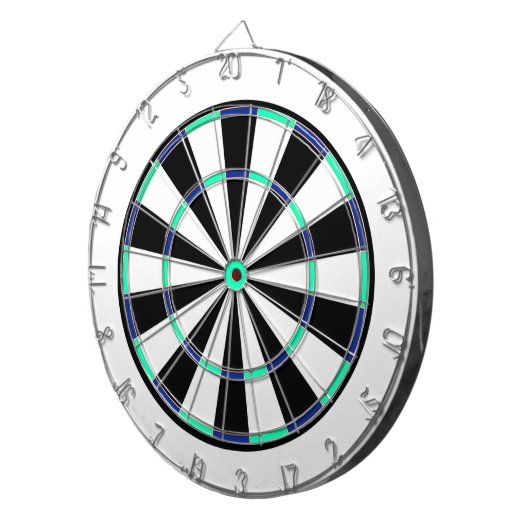 Blaugrün-schwarzes Dartboard Dartscheibe (Vorderseite rechts)