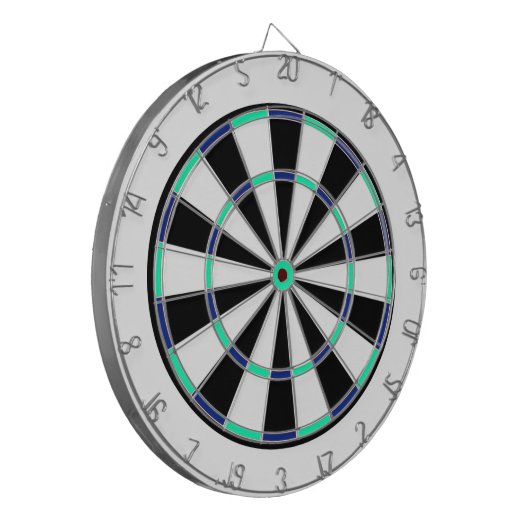 Blaugrün-schwarzes Dartboard Dartscheibe (Vorderseite Links)