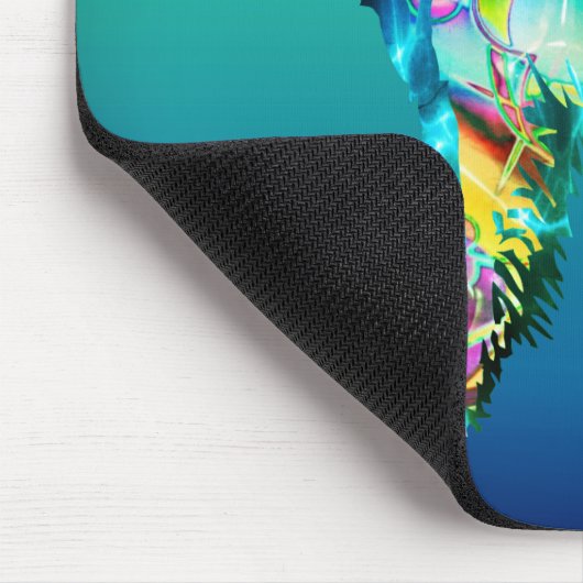 Blaugrün-silken Windhound-Maus-Pad Mousepad (Ecke)