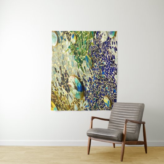 Blaugrün-Spanisches Mosaik Wandteppich (Beispiel)