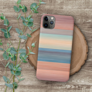 Blaugrün Türkis Blau Orange Wasserfarben Streifen Case-Mate iPhone Hülle