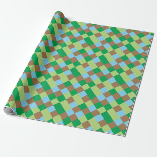 Blaugrün und braun geschenkpapier