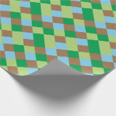 Blaugrün und braun geschenkpapier (Ecke)
