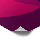 Blaugrün und Fuchsia Moderne Abstraktion mit golde Poster (Ecke)