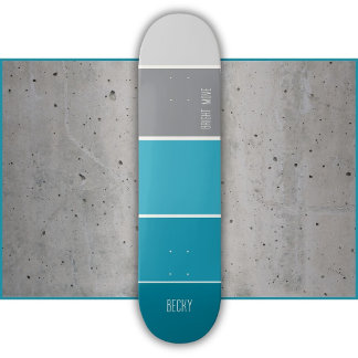Blaugrün und grau gestreift skateboard