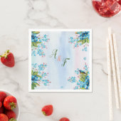 Blaugrün und weiche Pinks Serviette (Beispiel)