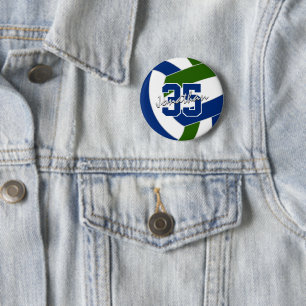 Blaugrün-Volleyballmannschaft Button