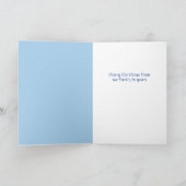 Blaugrün Weiße Rote Abstrakte Expressionismus Feiertagskarte (Innenseite)