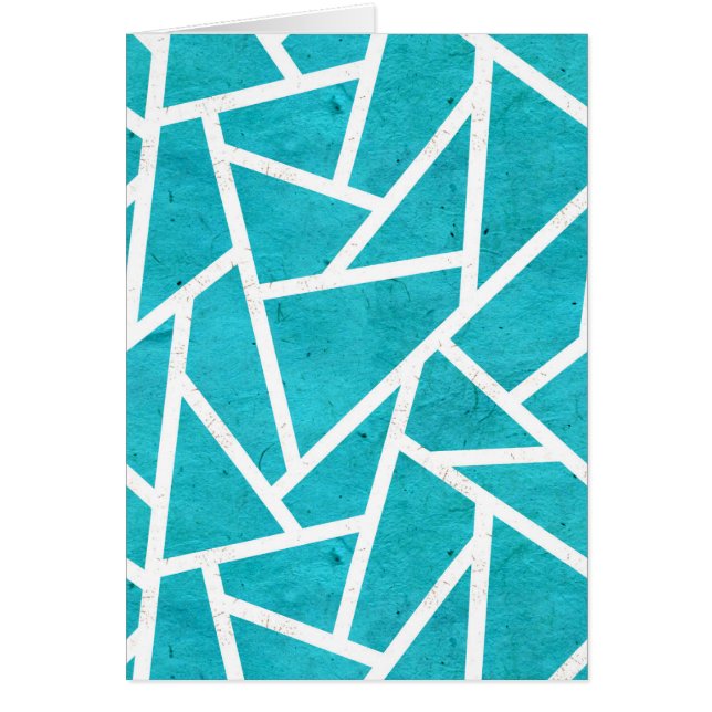 Blaugrün-weißes Mosaikmuster (Vorne)