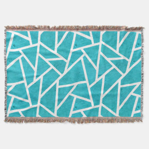 Blaugrün-weißes Mosaikmuster Decke