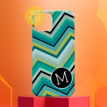 Blaugrün Zickzack Muster Einfache Monogramm iPhone 16 Plus Hülle<br><div class="desc">Aquamarin und Smaragdgrün - Ein funky und helles Design mit einem Bereich für Monogramme oder Namen. Wenn Sie das Kunstwerk anpassen oder den Schriftart ändern möchten,  können Sie auf den Bereich anpassen klicken. Dies führt Sie zum Design-Tool,  mit dem Sie viele Änderungen vornehmen können.</div>