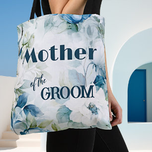 Blaugrüne Aquarellblumen Elegante Hochzeit Tasche