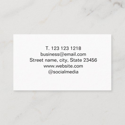 blaugrüne Aquarellschrift für moderne Unternehmen Visitenkarte (Rückseite)