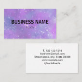 blaugrüne Aquarellschrift für moderne Unternehmen Visitenkarte (Vorne/Hinten)