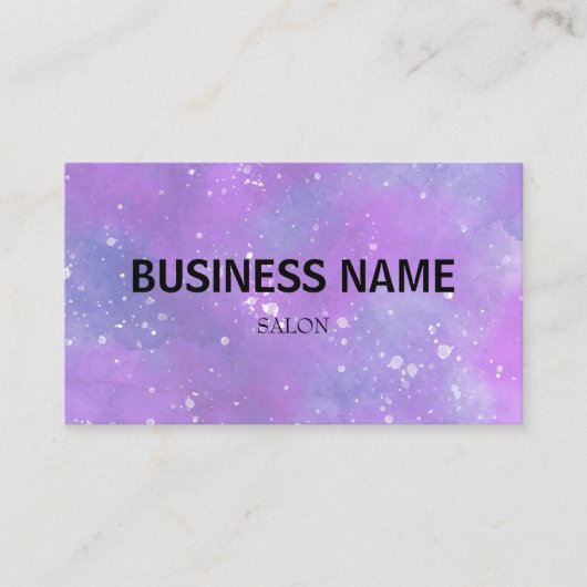 blaugrüne Aquarellschrift für moderne Unternehmen Visitenkarte (Vorderseite)