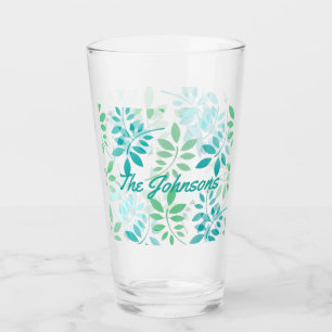 Blaugrüne Blätter Glas