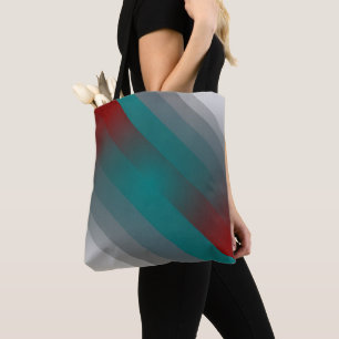 blaugrüne burgunderrote graue Streifen Tasche