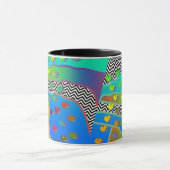 Blaugrüne Chevron Geo Tasse (Zentrum)