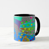Blaugrüne Chevron Geo Tasse (VorderseiteRechts)