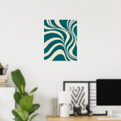 Blaugrüne Counterpoint-Kunstprint Poster (Heimbüro)
