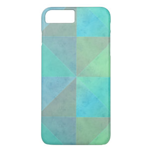 Blaugrüne Dreiecke Geometrisches Kunstmuster Case-Mate iPhone Hülle