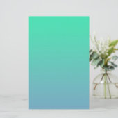 Blaugrüne Farbe Briefpapier (Stehend Vorderseite)