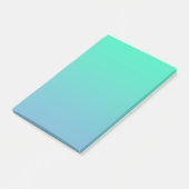 Blaugrüne Farbe Post-it Klebezettel (angewinkelt)