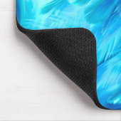 Blaugrüne Feder Abstrakt Mousepad (Ecke)