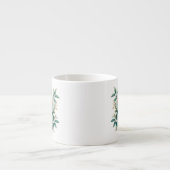 Blaugrüne Floral Espressotasse (Vorderseite)