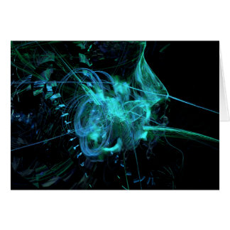 Blaugrüne Fraktal-Karte