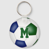 blaugrüne Fußballmannschaft Kinder Sportgeschenke  Schlüsselanhänger (Rückseite)