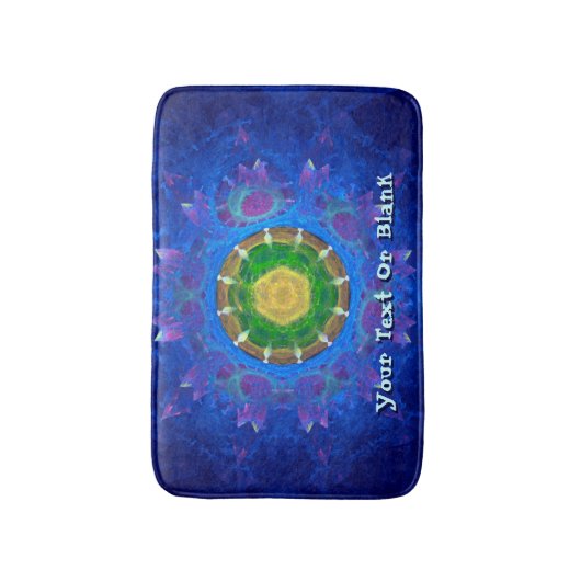 Blaugrüne Gefärbte Krawatte Badematte (Vorderseite Vertikal)