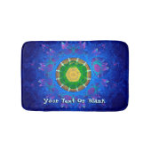 Blaugrüne Gefärbte Krawatte Badematte (Vorderseite)