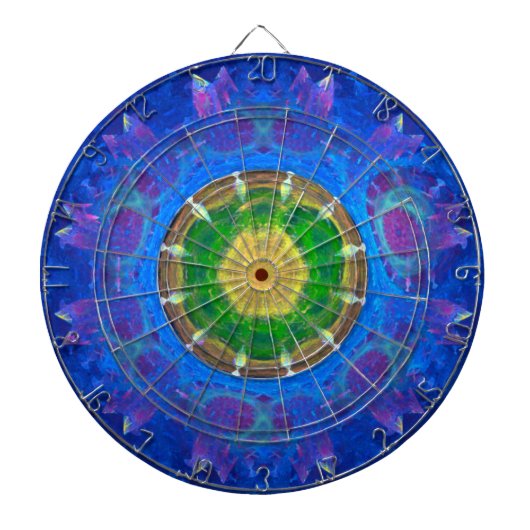 Blaugrüne Gefärbte Krawatte Dartscheibe (vorne)