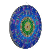 Blaugrüne Gefärbte Krawatte Dartscheibe (Vorderseite Links)