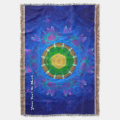 Blaugrüne Gefärbte Krawatte Decke (Vorderseite Vertikal)