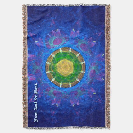 Blaugrüne Gefärbte Krawatte Decke (Vorderseite Vertikal)