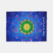 Blaugrüne Gefärbte Krawatte Fleecedecke (Vorderseite (Horizontal))