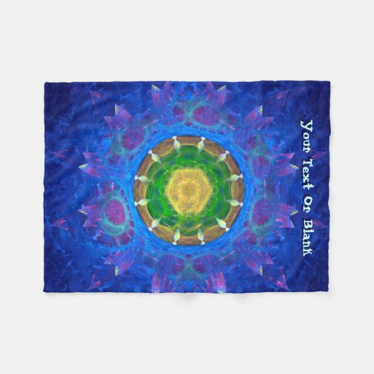 Blaugrüne Gefärbte Krawatte Fleecedecke (Vorderseite (Horizontal))