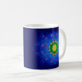 Blaugrüne Gefärbte Krawatte Kaffeetasse (VorderseiteRechts)