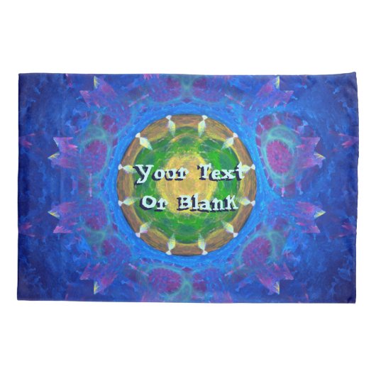 Blaugrüne Gefärbte Krawatte Kissenbezug (Rückseite)