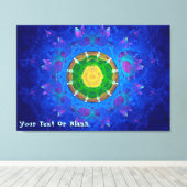 Blaugrüne Gefärbte Krawatte Leinwanddruck (Insitu (Holzboden))