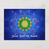 Blaugrüne Gefärbte Krawatte Postkarte (Vorderseite)