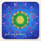 Blaugrüne Gefärbte Krawatte Rechteckiger Pappuntersetzer (Vorderseite)