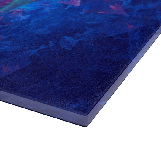 Blaugrüne Gefärbte Krawatte Schneidebrett (Ecke)