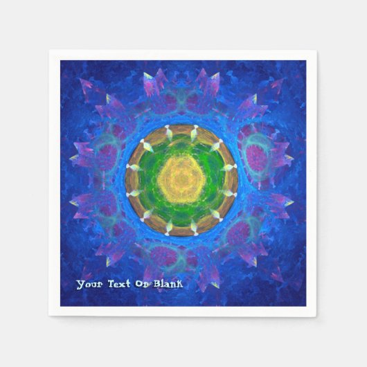 Blaugrüne Gefärbte Krawatte Serviette (Vorderseite)