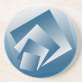 Blaugrüne Geometrie Getränkeuntersetzer (Vorne)