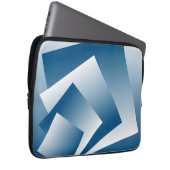 Blaugrüne Geometrie Laptopschutzhülle (Vorne Rechts)